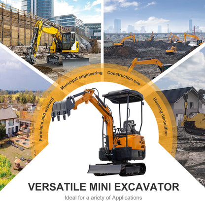 1.5-Ton Mini Excavator,13.5 HP , Briggs & Stratton Petrol Engine-MS15PRO