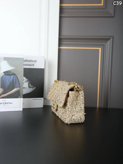 25 new tweed sequin chain bag