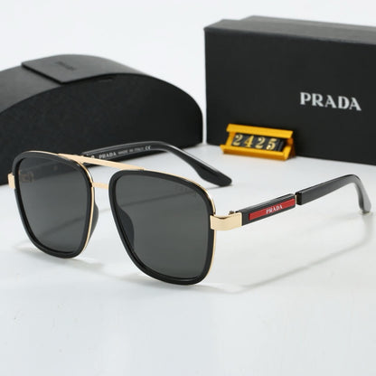 Red Stripe Letter Sunglasses