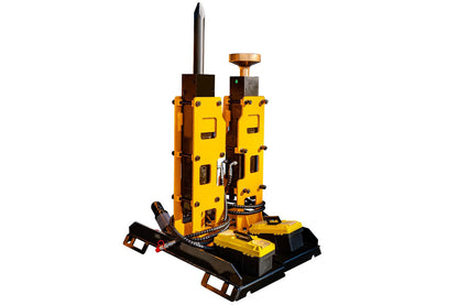 MMS Hydraulic Breaker Attachment + Pile Driver Attachment for Skid Steer Loader