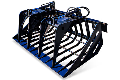 MMS 72'' Hollow Wood Grapple Attachment for Skid Steer Loader