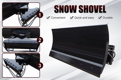 MMS 70" Skid Steer Bulldozer Blade / Snow Plow Pusher 30° Left & Right Snow Plow Pusher Attachment