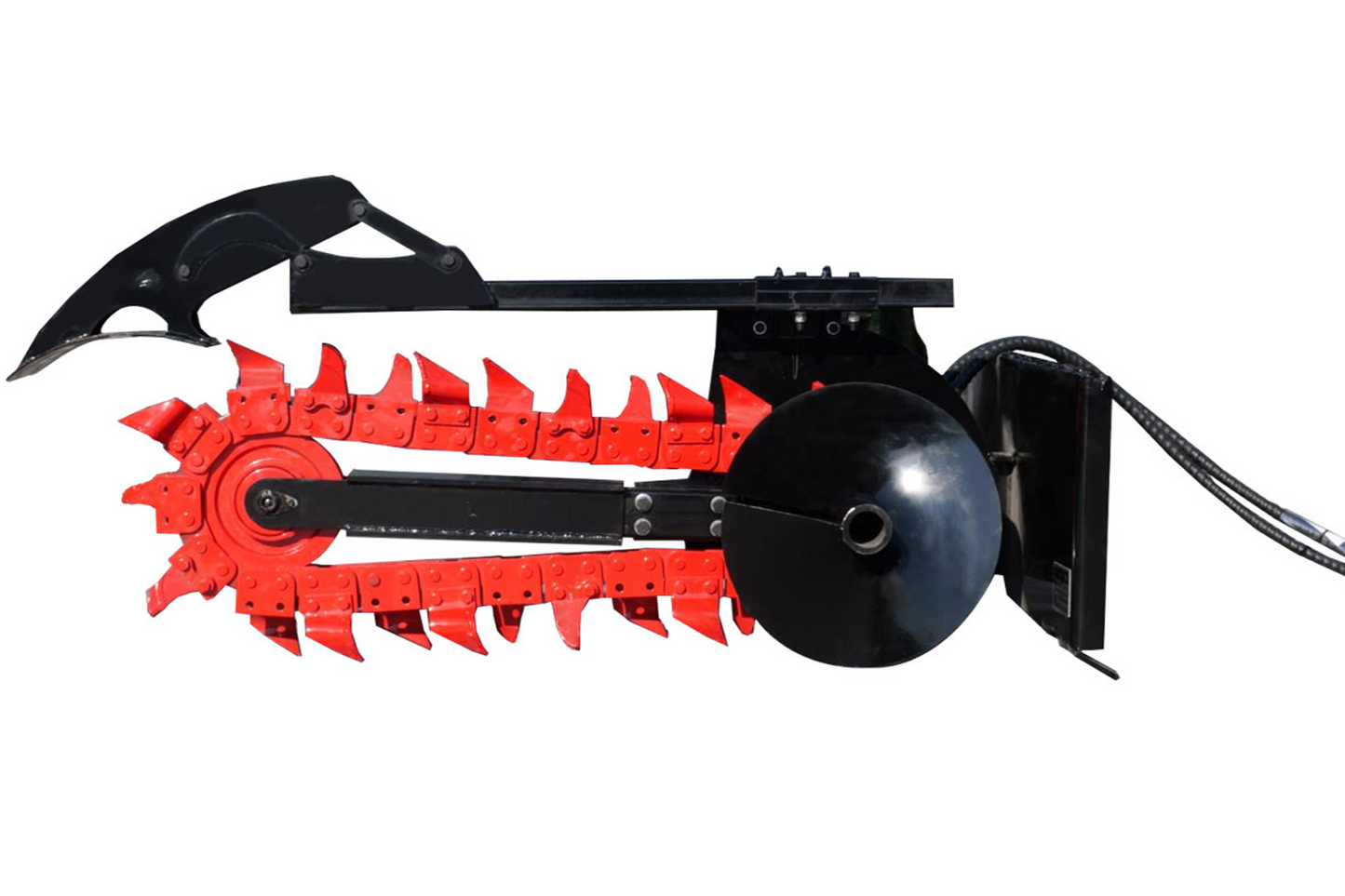MMS Skid Steer Loader Trench Attachment,6" Trench Width, 37" Trench Depth