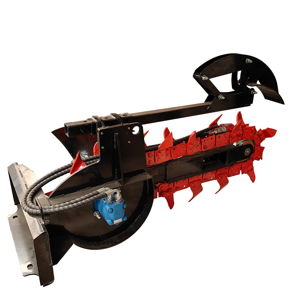 MMS Skid Steer Hydraulic Excavator Trencher,26-Tine Trencher