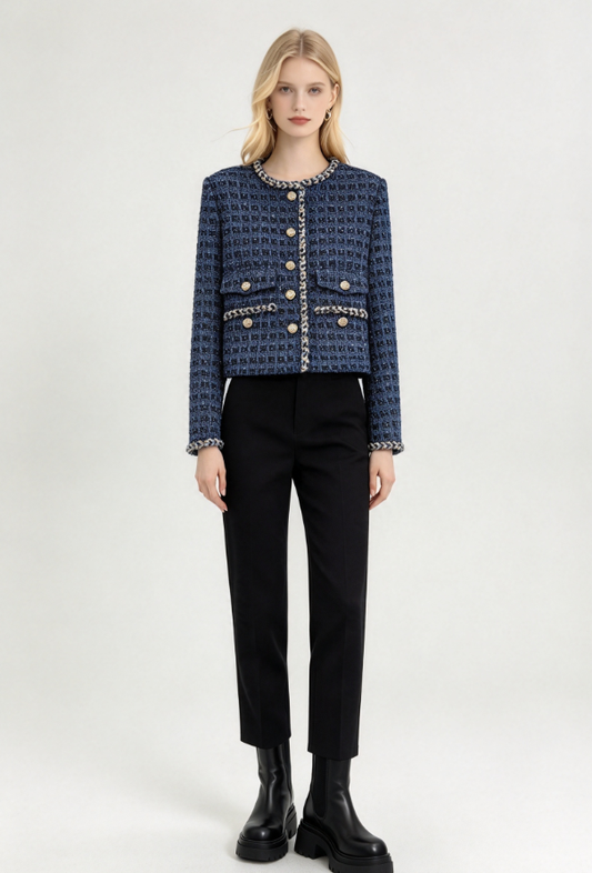 26New Cold-Toned Navy Jacket