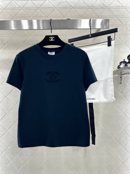 Crew Neck Plush Logo T-Shirt