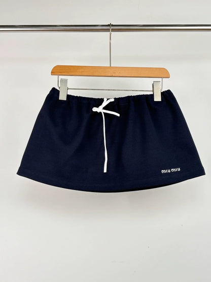25ss spring and summer logo letter embroidered short skirt
