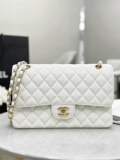 𝟐𝟓𝐂𝐦 White Ball Gold--lambskin