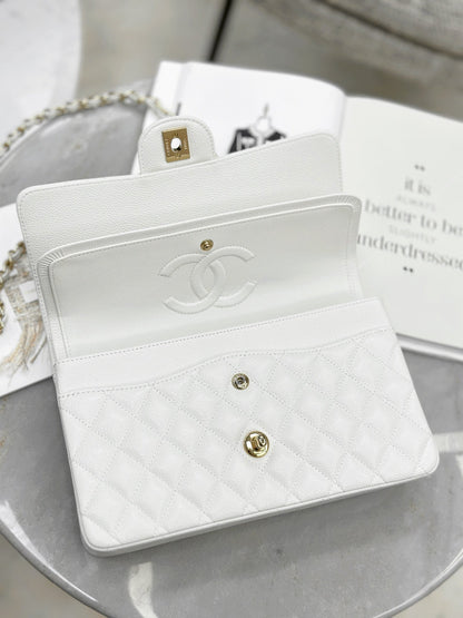 𝟐𝟓𝐂𝐦 White Ball Gold--lambskin
