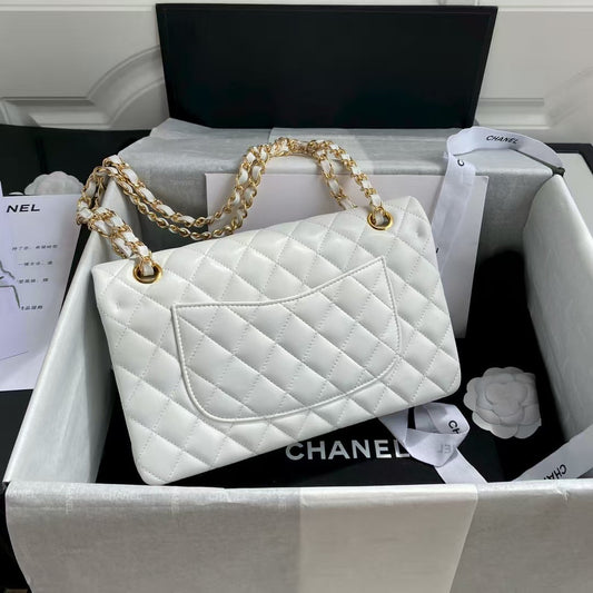 𝟐𝟓𝐂𝐦 White Ball Gold--lambskin