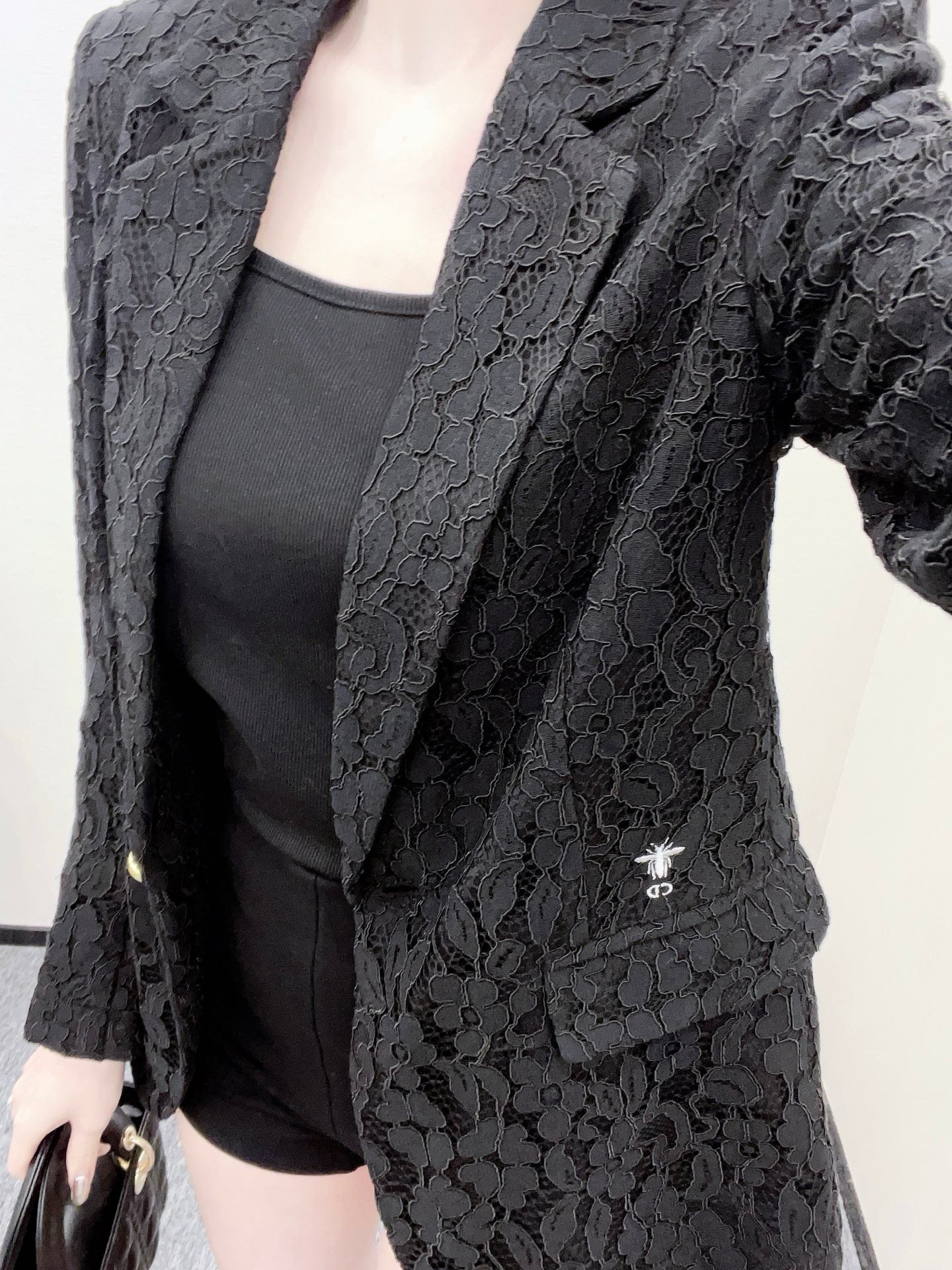 25fw Embroidered collar suit jacket