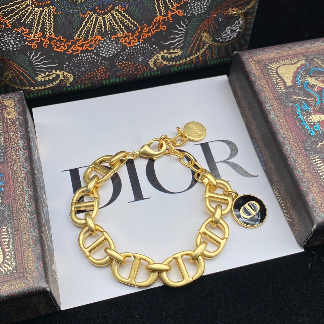 New retro letter logo bracelet