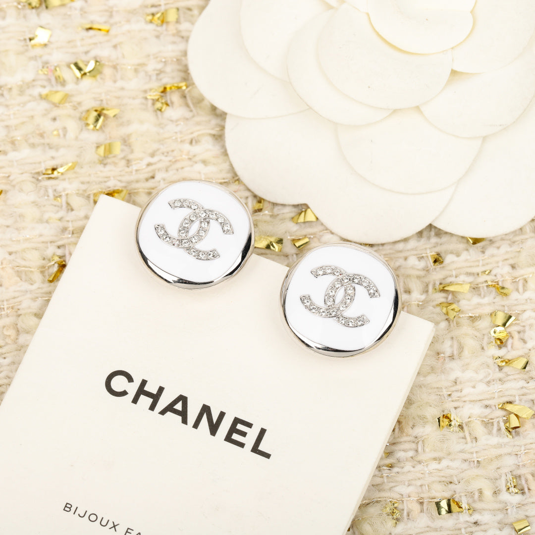 25 new round oil drop double C earrings