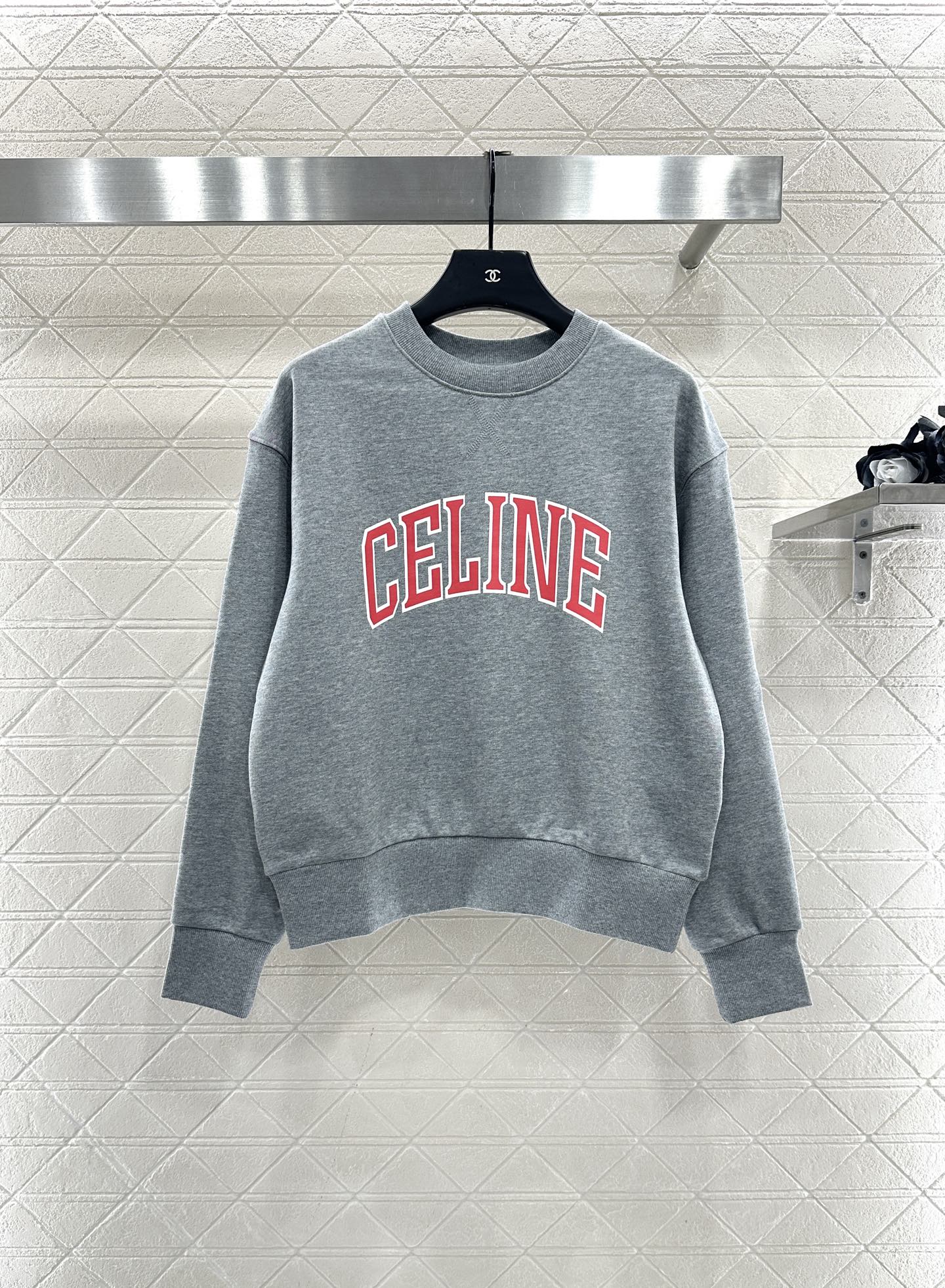 Round neck letter contrasting hoodie
