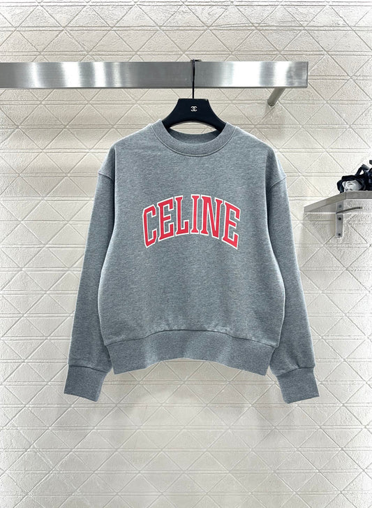 Round neck letter contrasting hoodie