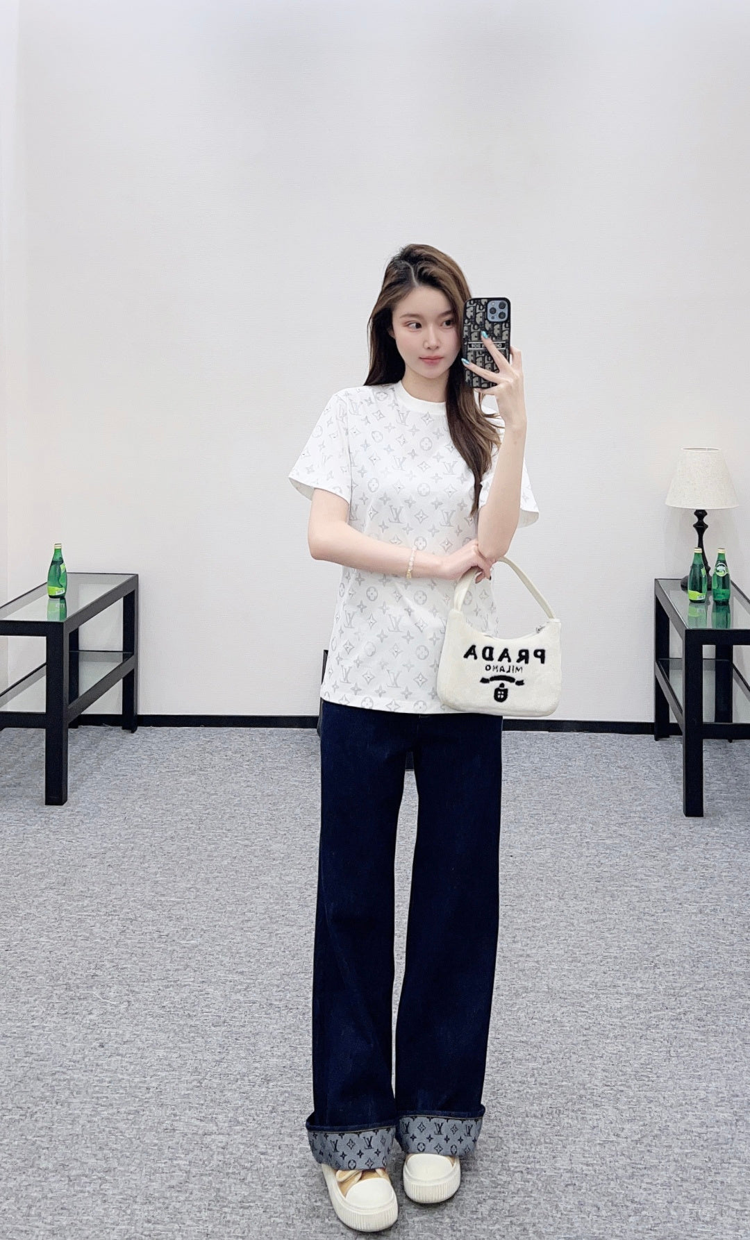 Round neck willow print 𝑇𝑒𝑒