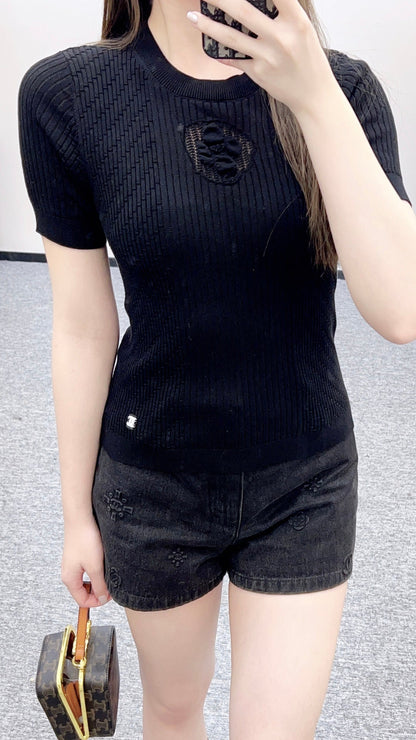 Knitted Short-Sleeve T-Shirt