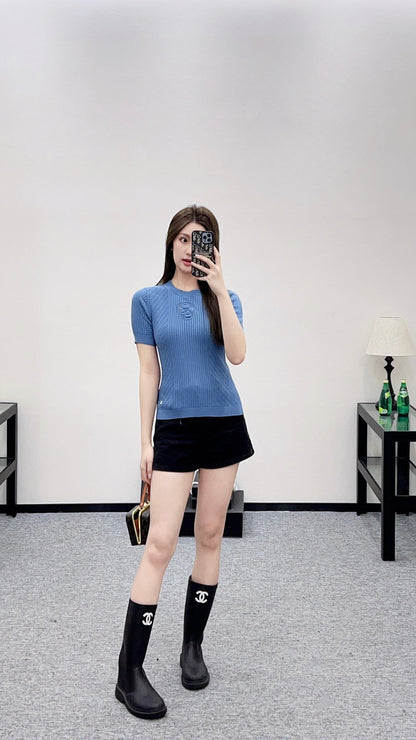 Knitted Short-Sleeve T-Shirt