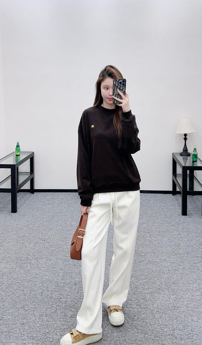 Crew Neck Arc de Triomphe Logo Sweatshirt