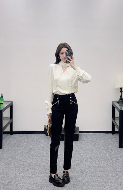 Scarf-Style Elegant Shirt