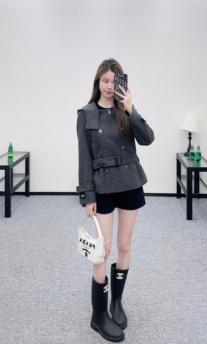 Cape-style Short Coat