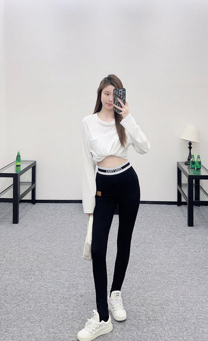 Fleece-lined High-elastic Leggings