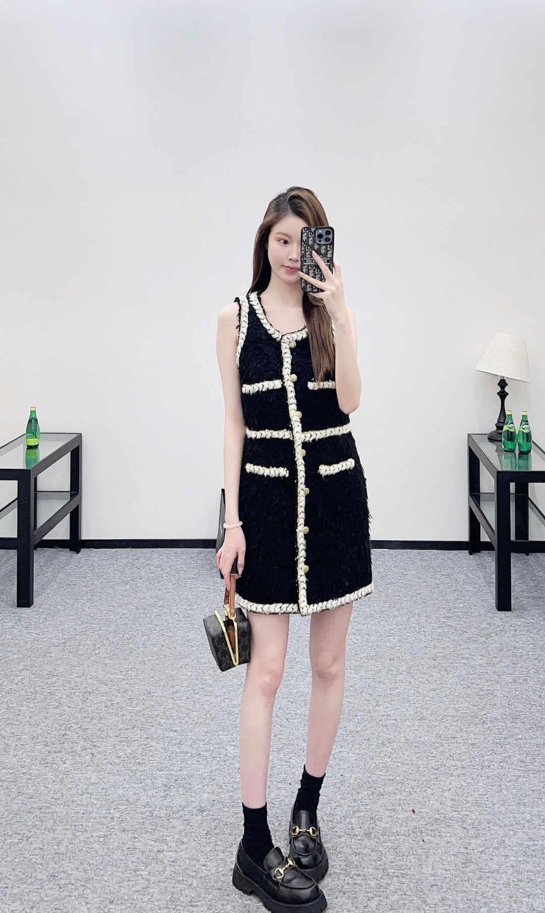 Eco-friendly lamb wool vest dress