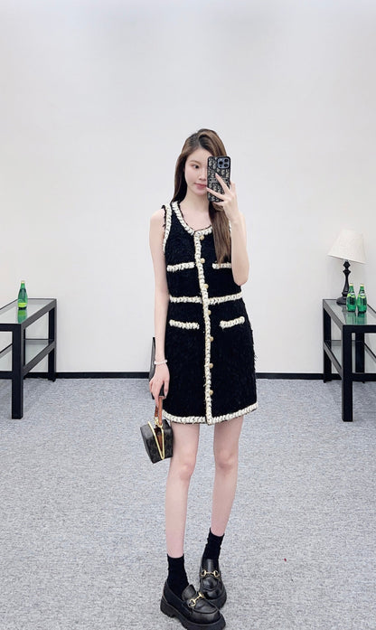 Eco-friendly lamb wool vest dress
