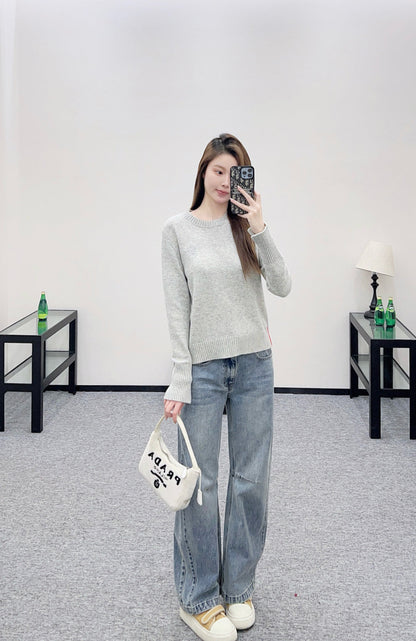 Embroidered Color-Blocked Sweater