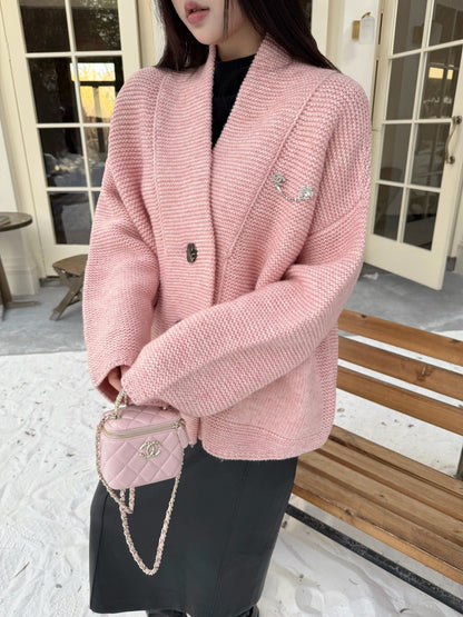 Relaxed V-neck Cardigan