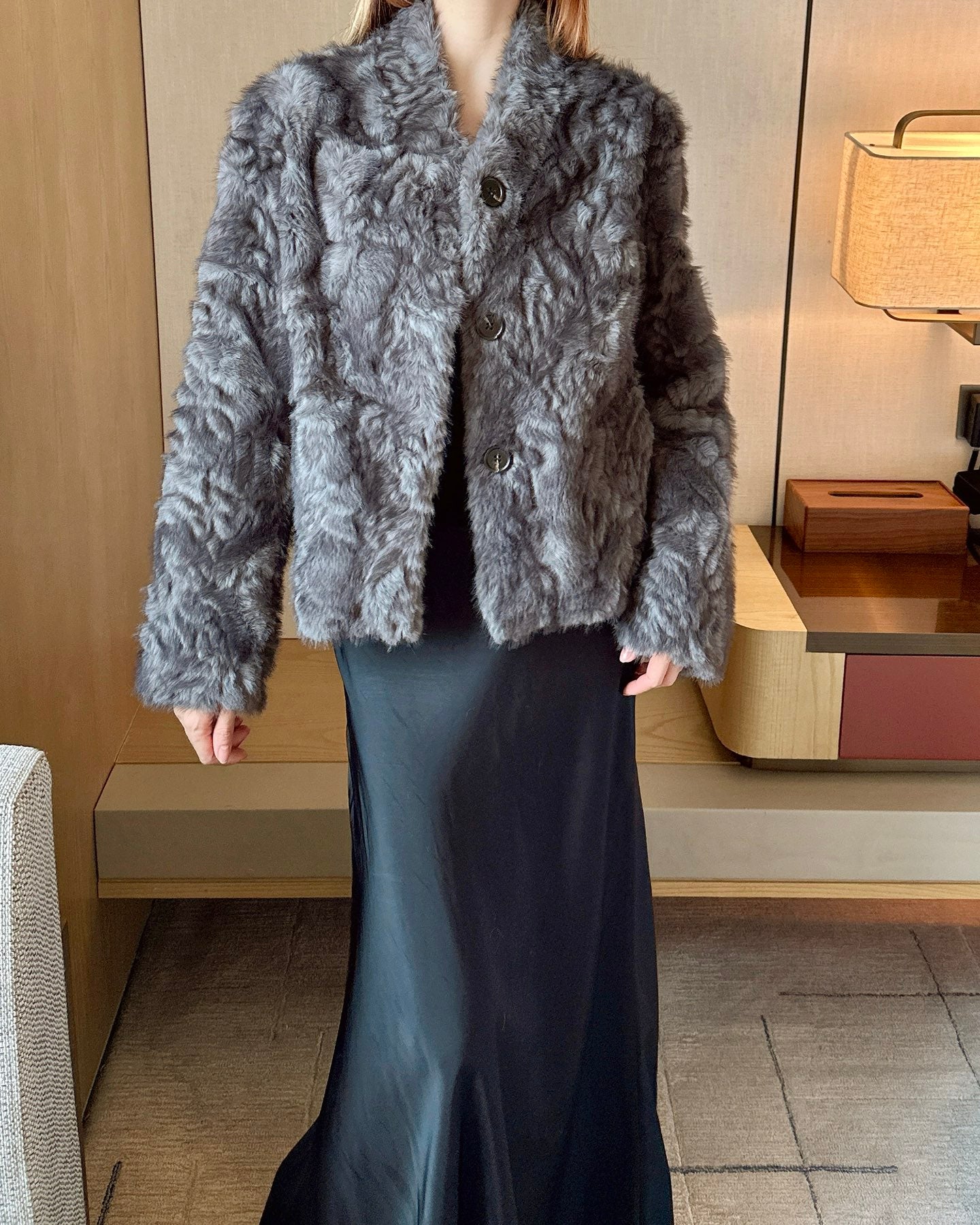 Eco-friendly mink fleece coat