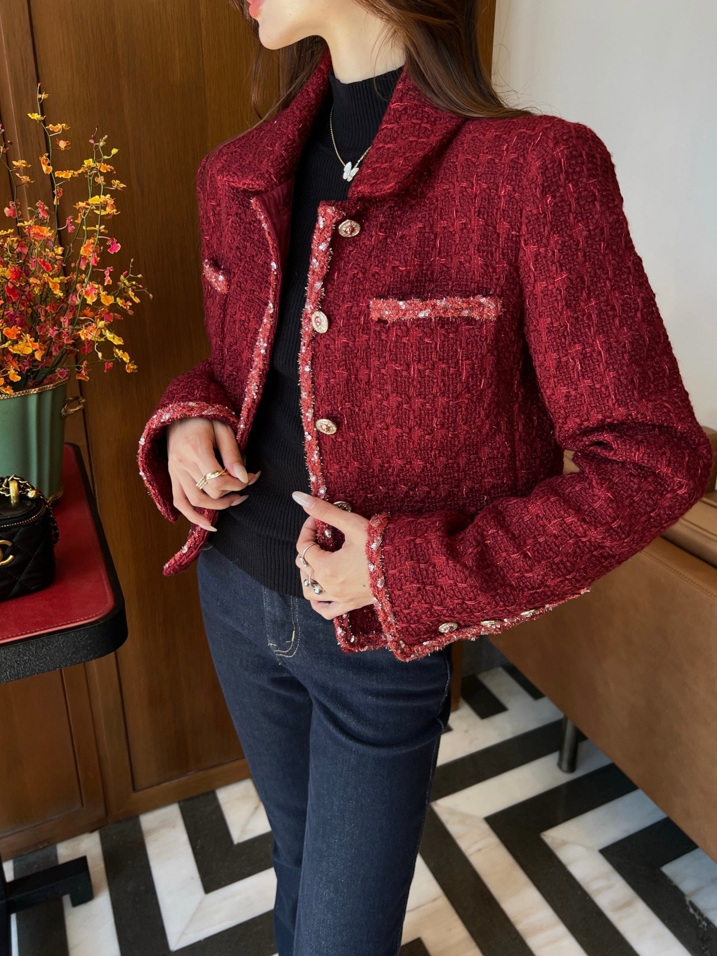 Woven Chunky Double Pocket Jacket