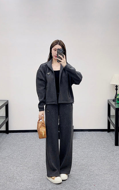 Stand-up collar casual suit