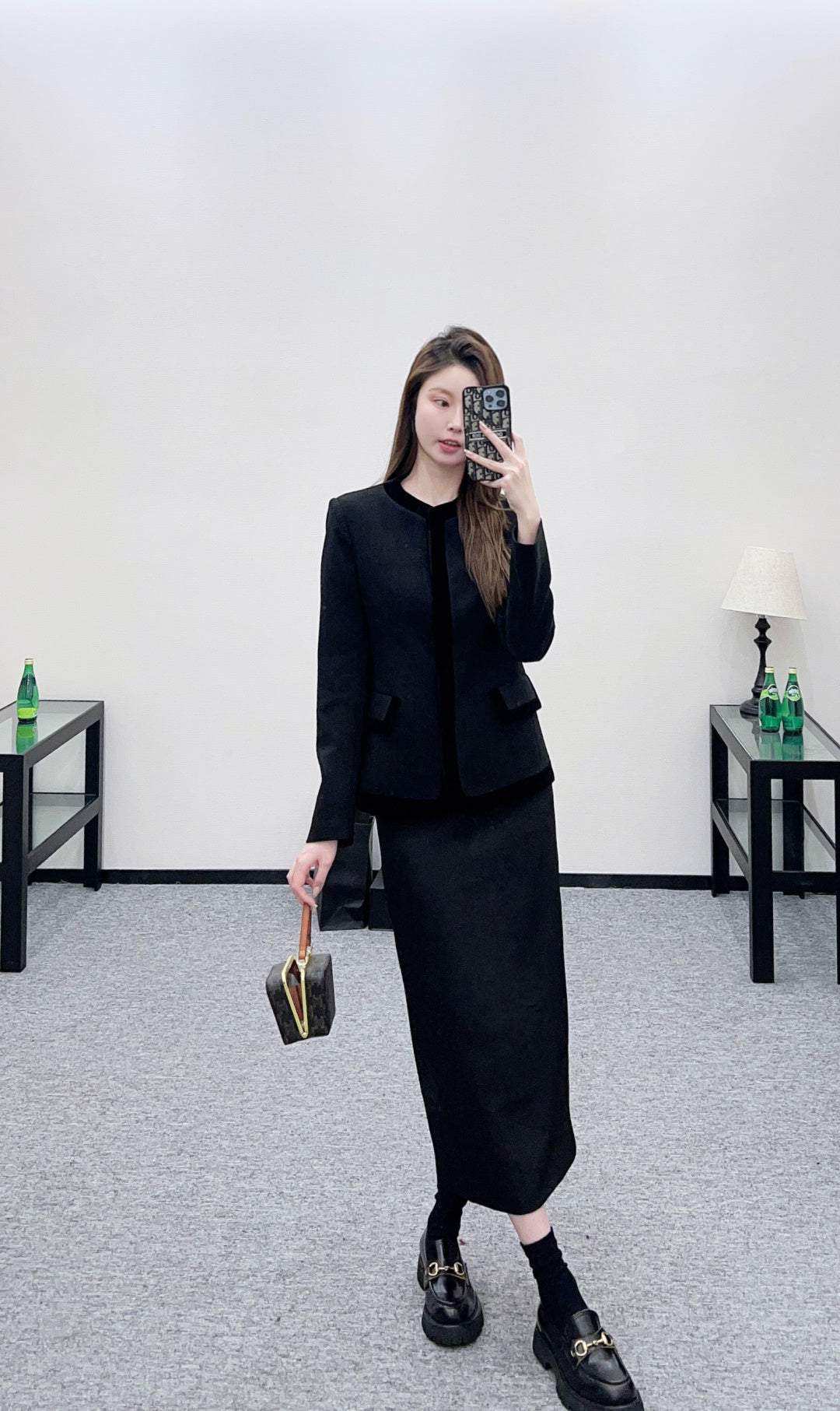 Straight-shoulder blazer