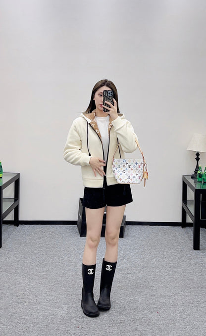 Teddy Fleece Sweatshirt Jacket