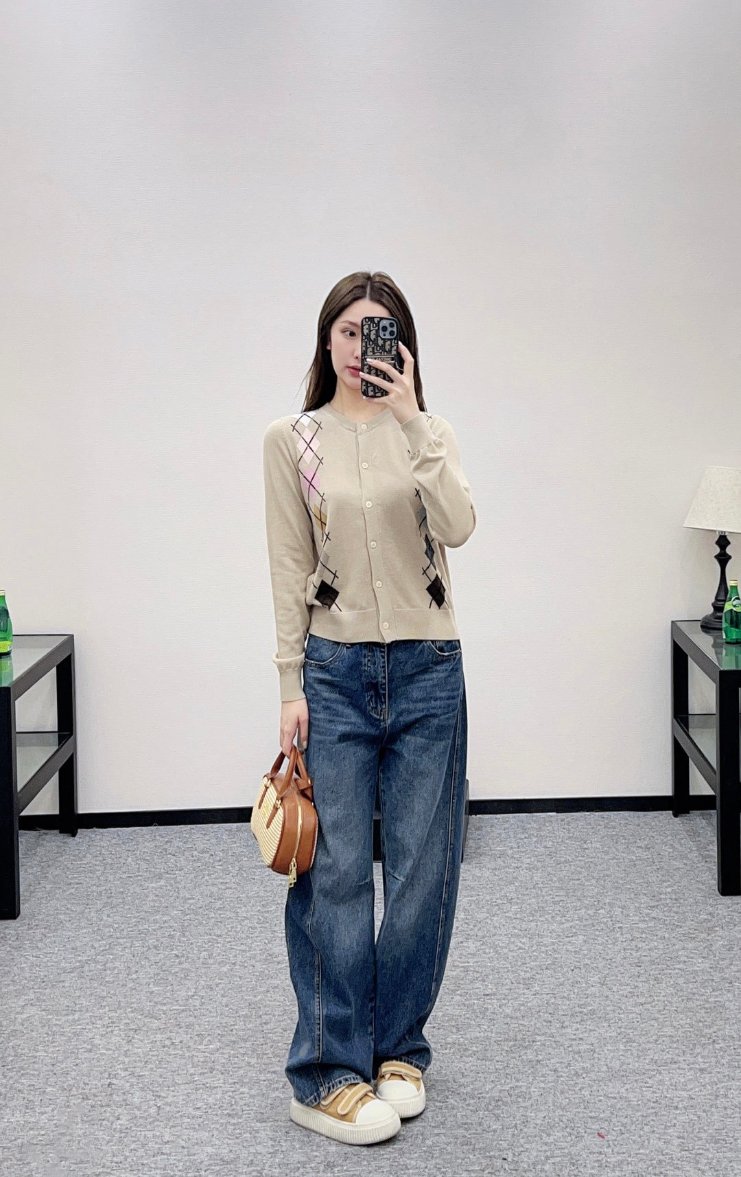 Diamond Pattern Cardigan