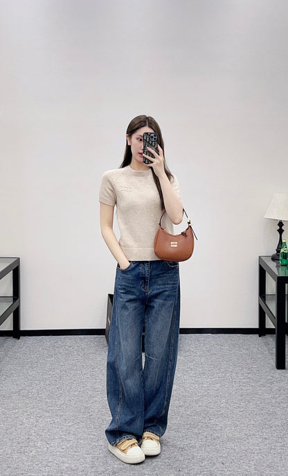 Knitted Short-Sleeve T-Shirt