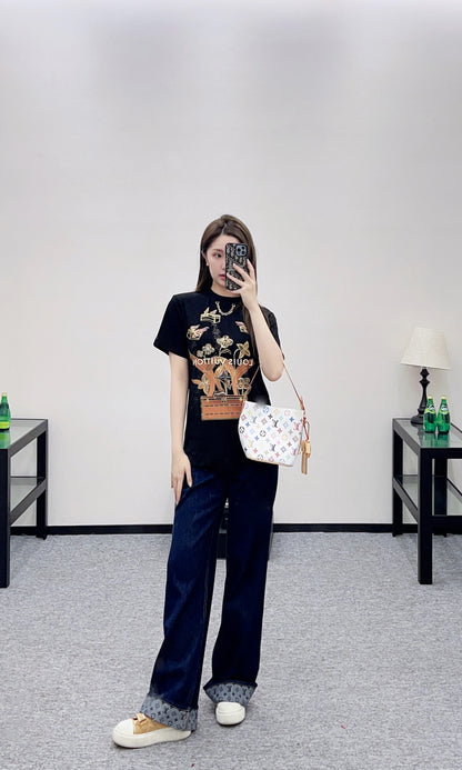Crew Neck Logo Print T-Shirt