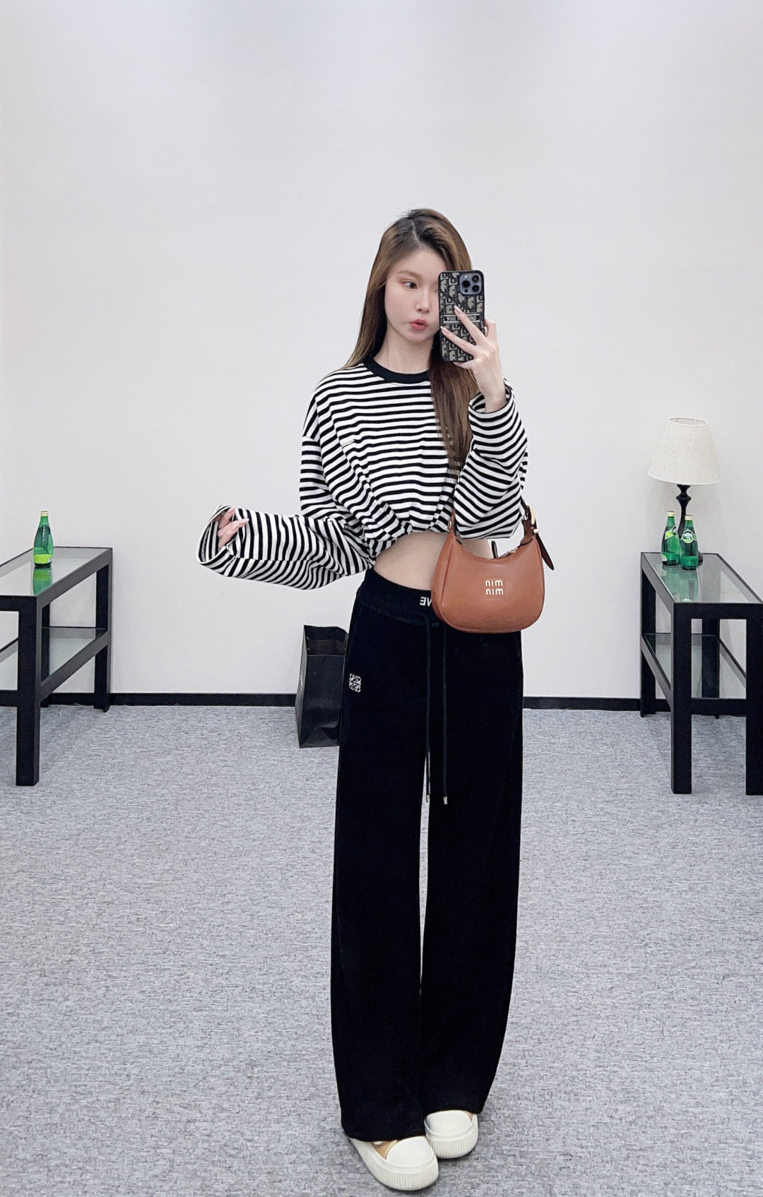 Fleece Casual Webbing Pants
