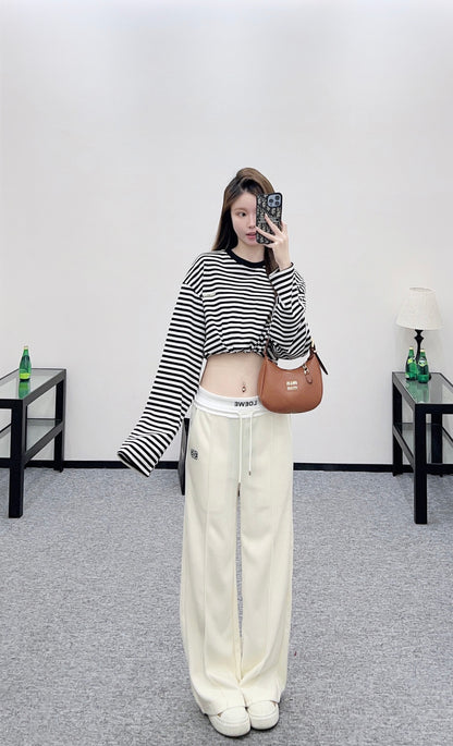 Fleece Casual Webbing Pants