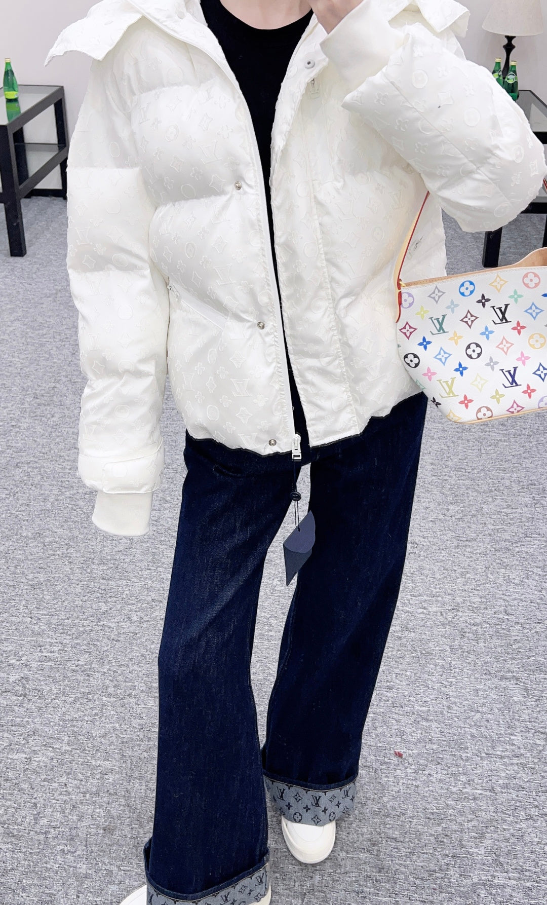 Detachable Jacquard Down Jacket