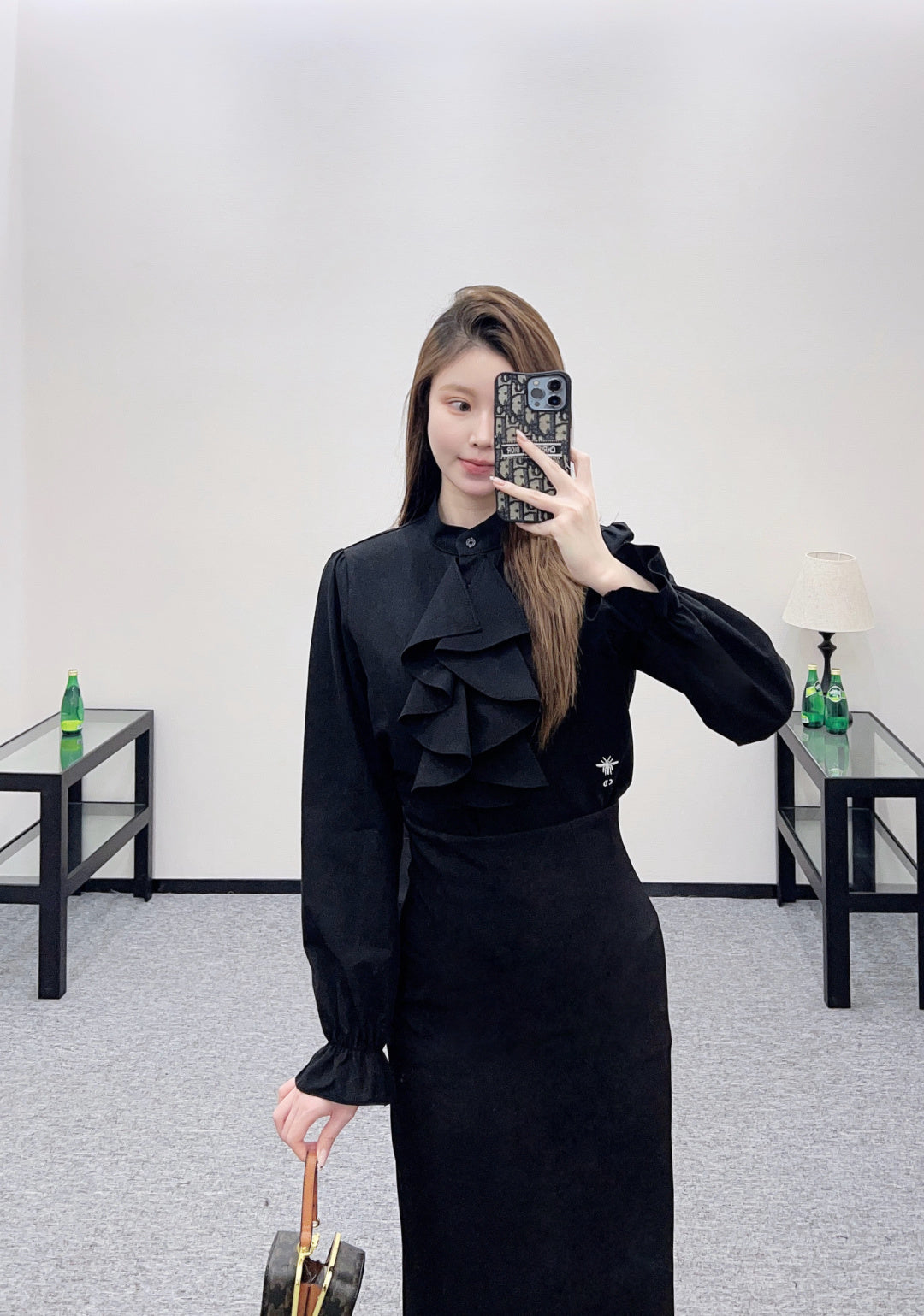 Stacked Cake Collar Shirt