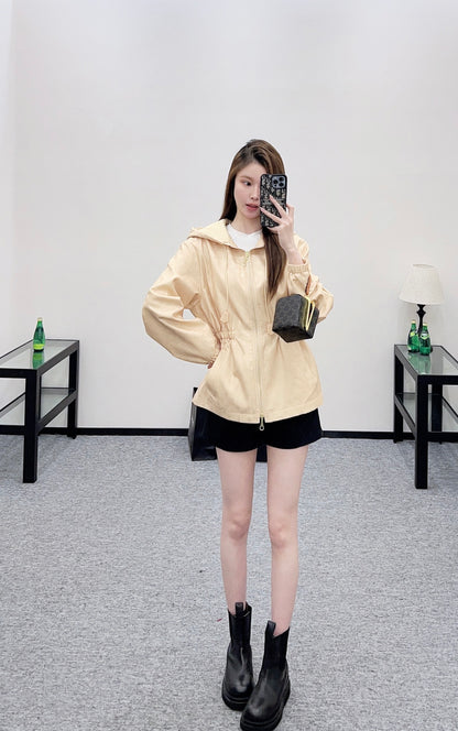 Dark Pattern Waist-Defining Coat