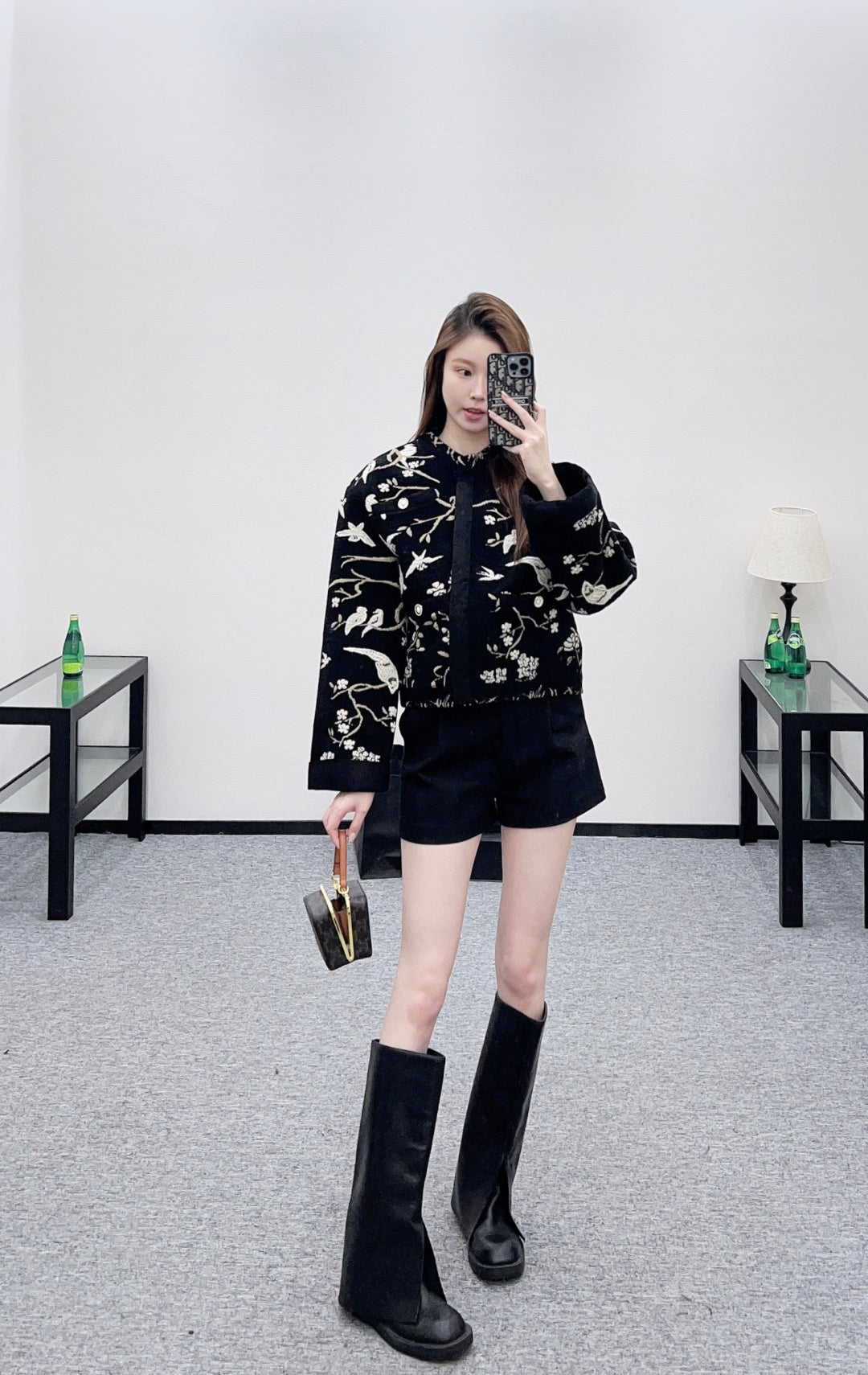 Heavy Embroidered Jacquard Jacket