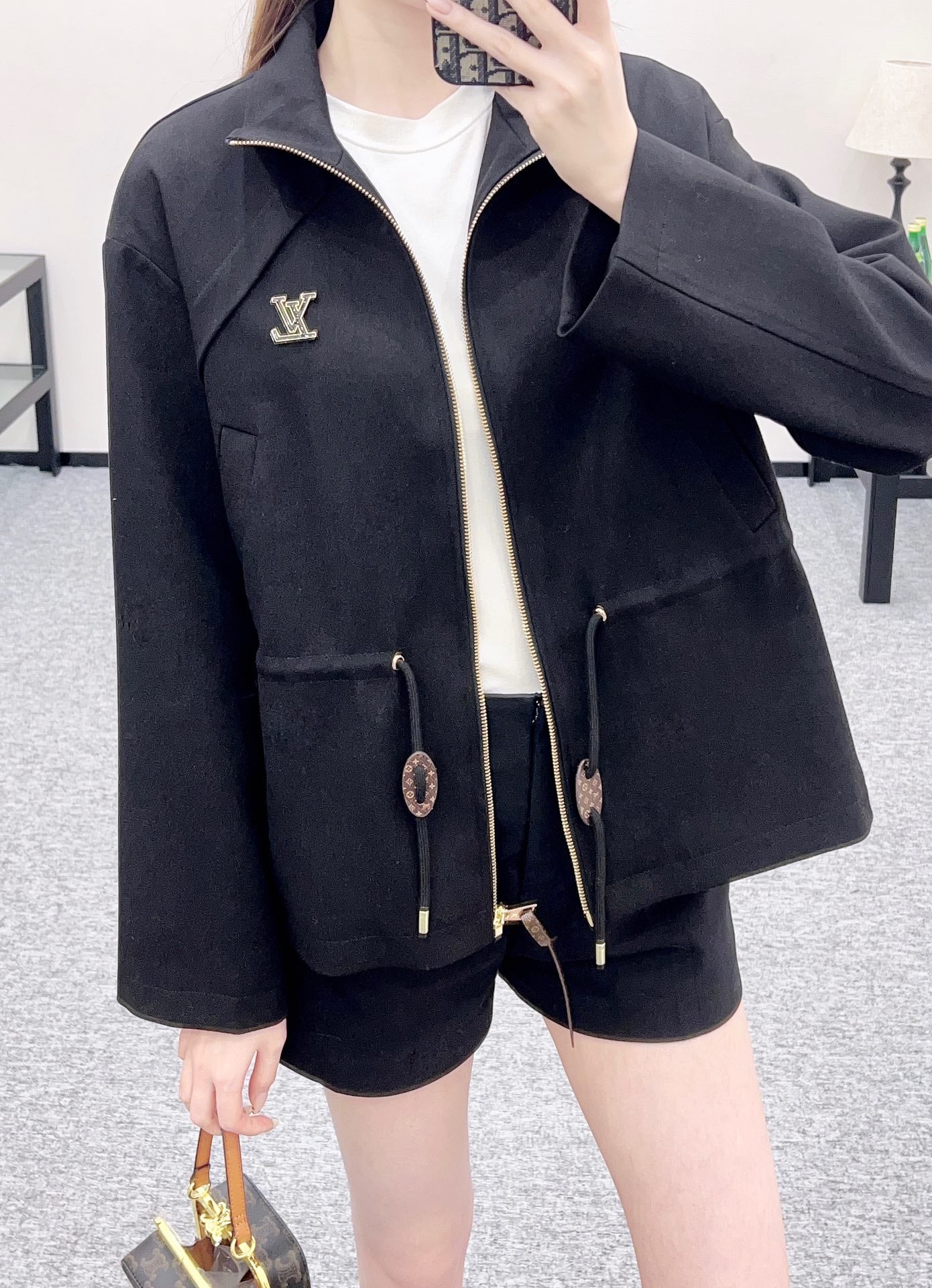 Stand Collar Zip-Up Jacket