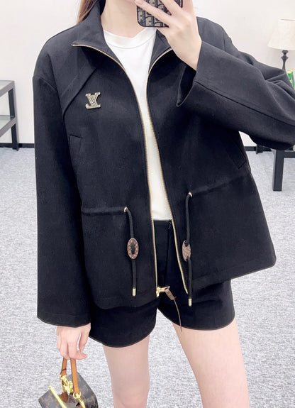 Stand Collar Zip-Up Jacket