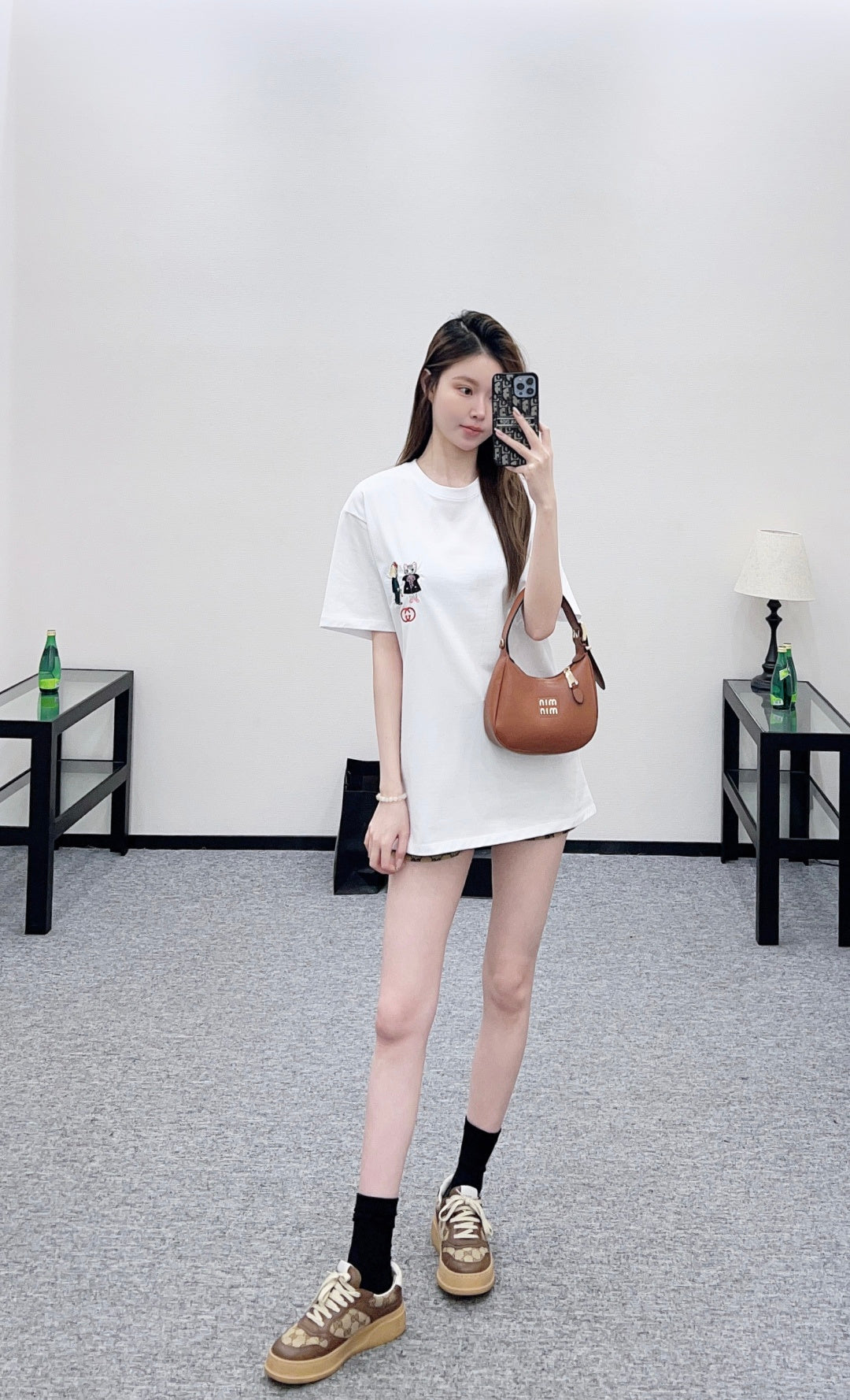Embroidered Cartoon Logo T-shirt
