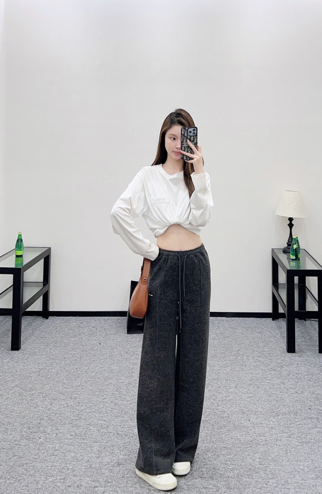 Drawstring Wide-Leg Pants