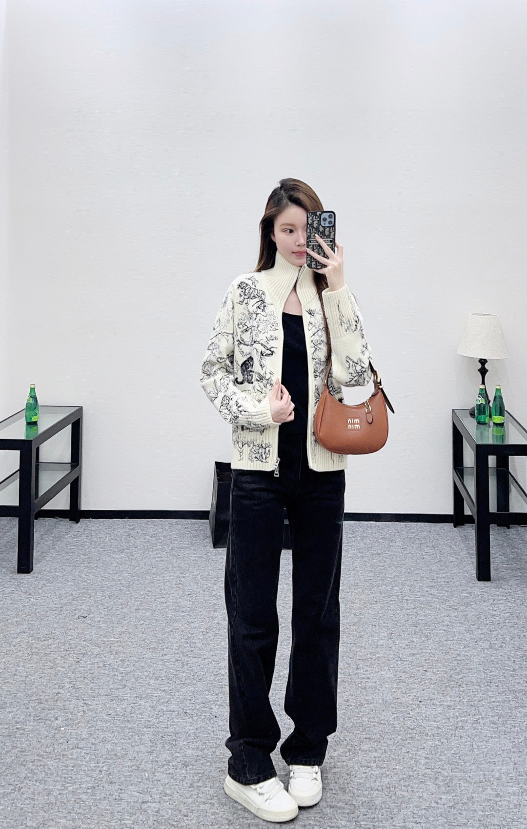 Jacquard Zipper Jacket
