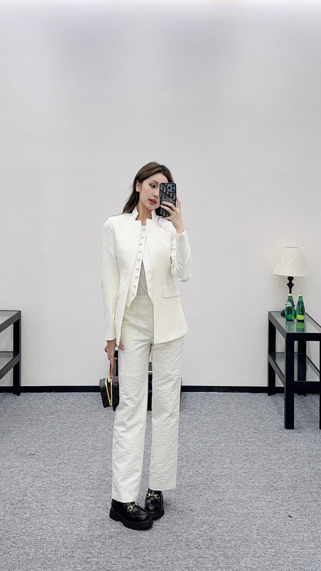 Faux Two-Piece Suit and Trouser Set